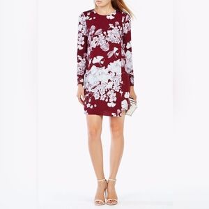 BCBGMaxAzria Ashton Floral Layered Dress Long Sleeve